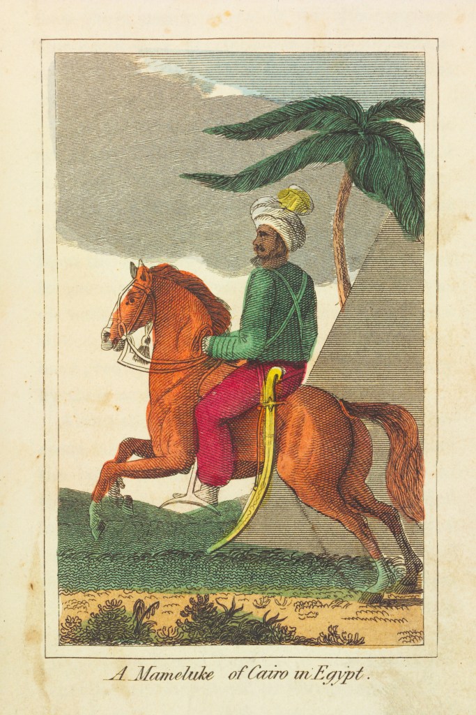 A mameluk of Cairo riding a dongola horse. 