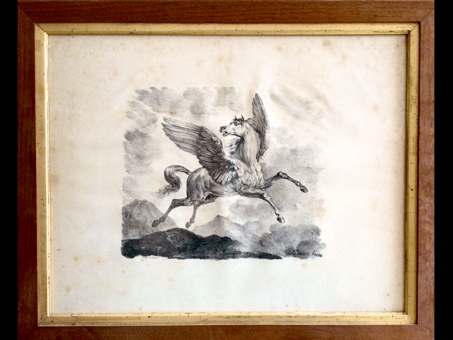 Rome, a lithograph by Carle Vernet. Owned by Claudia Dijkstra